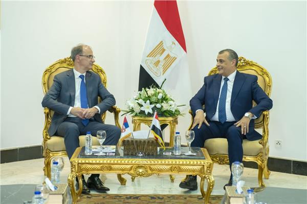 استقبال وزير الدولة للإنتاج الحربي لرئيس الوزراء بجمهورية صربيا 