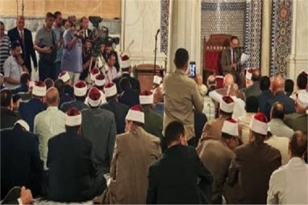 جانب من احتفالية وزارة الأوقاف بمسج الحسين