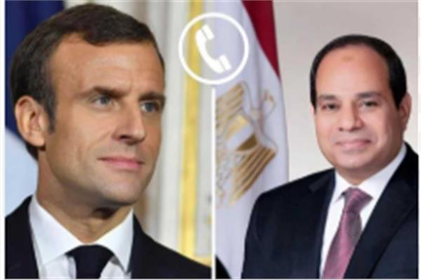 الرئيس عبد الفتاح السيسي ونظيره الرئيس إيمانويل ماكرون