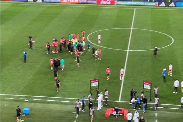 عقب انتهاء مباراة المغرب والامارت ببطولة العرب 225 بقطر 