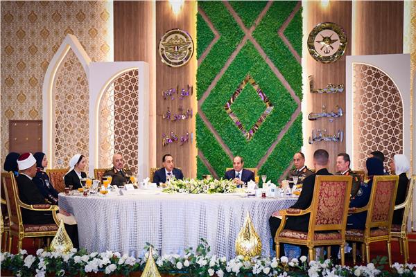  الرئيس عبد الفتاح السيسي خلال حفل الافطار