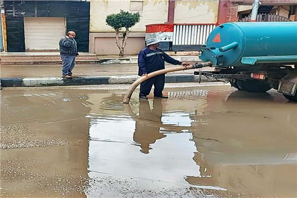 شفط تراكم الأمطار بالغربية