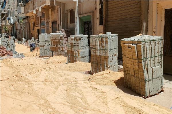 الانترلوك يزين شوارع كفرالشيخ