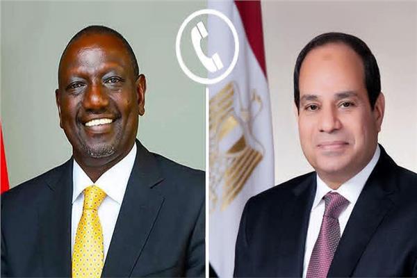  اتصالًا هاتفيًا بين الرئيس السيسى ورئيس كينيا