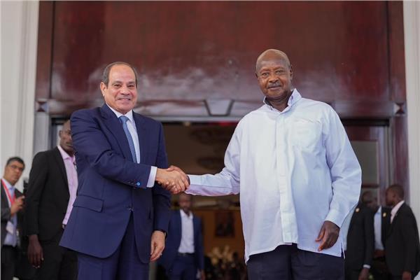جانب من اللقاء وزيارة الرئيس السيسي