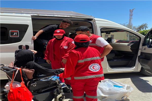 استقبال المصابين الفلسطينيين