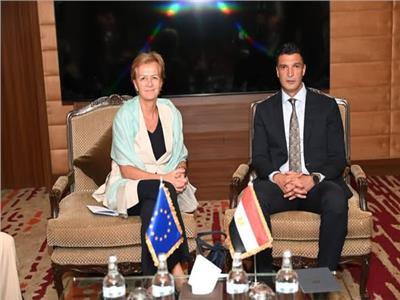 وزير الصناعة يبحث مع رئيسة بعثة الاتحاد الأوروبي تعزيز التعاون المشترك