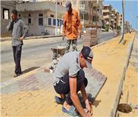 محافظ كفر الشيخ يتابع تركيب الإنترلوك بمصيف بلطيم