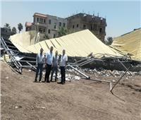 أبو النمرس تتصدى للمخالفات وتزيل جمالون 800 متر بشبرامنت حتى سطح الأرض