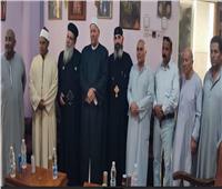 وفد من أوقاف المنيا يطمئن على أشقائنا بكنيسة الملاك ميخائيل بحلوة عقب الحريق