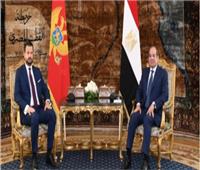 السيسي يستقبل رئيس الجبل الأسود ويؤكد رفض تهجير الفلسطينيين