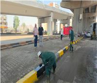 حملة مكثفة لرفع كفاءة ونظافة طريق المريوطية بتوجيهات محافظ الجيزة